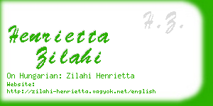 henrietta zilahi business card